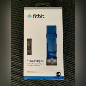 Fitbit Charge 2 Genuine Classic Accessory Band Blue Large LG Brand New